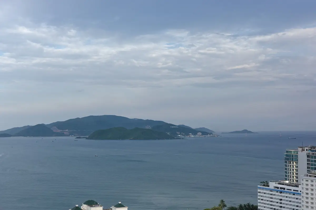 Nha Trang Bay and its islands from above
